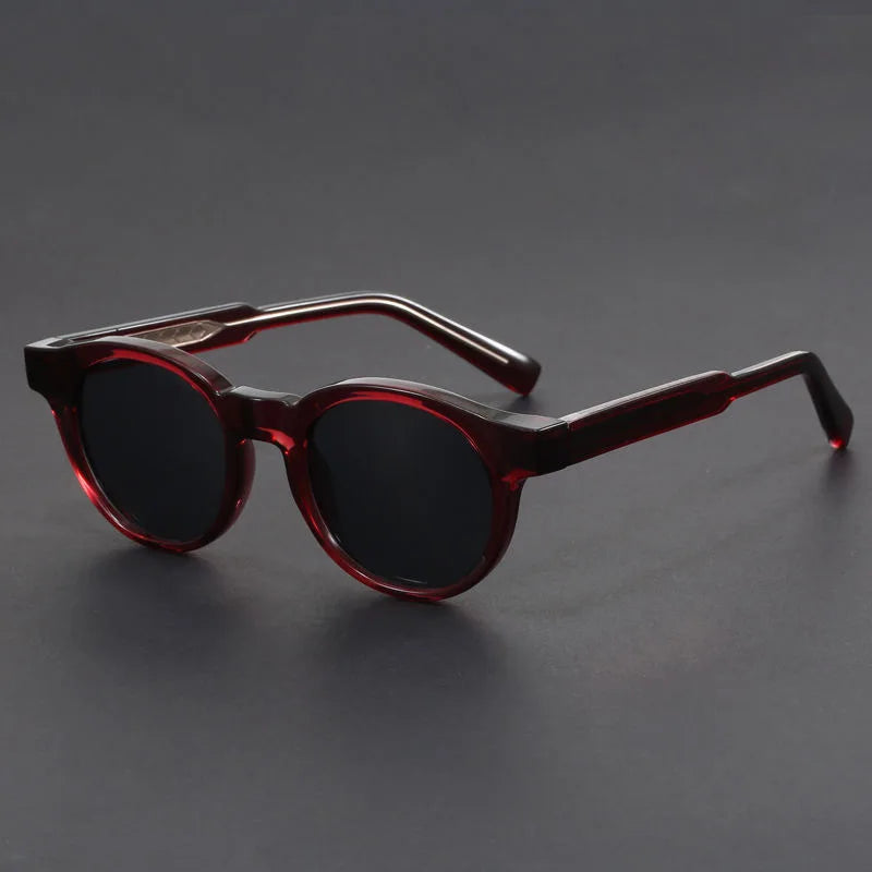 Stylish retro round sunglasses, a fashionable unisex accessory with UV protection.