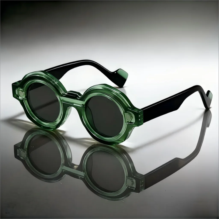 Unisex Riviera round sunglasses with full UV protection, perfect for everyday wear and summer style.