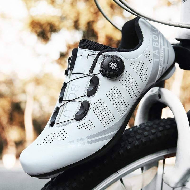 Unisex road cycling SPD SL shoes, black, with lace lock for performance riding