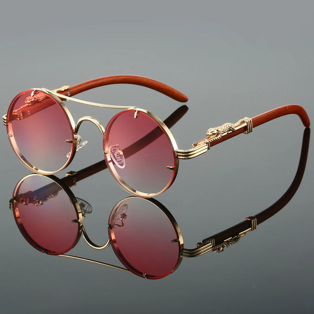 Modern unisex round frame sunglasses. Essential fashion accessory for eye protection with full UV blocking.