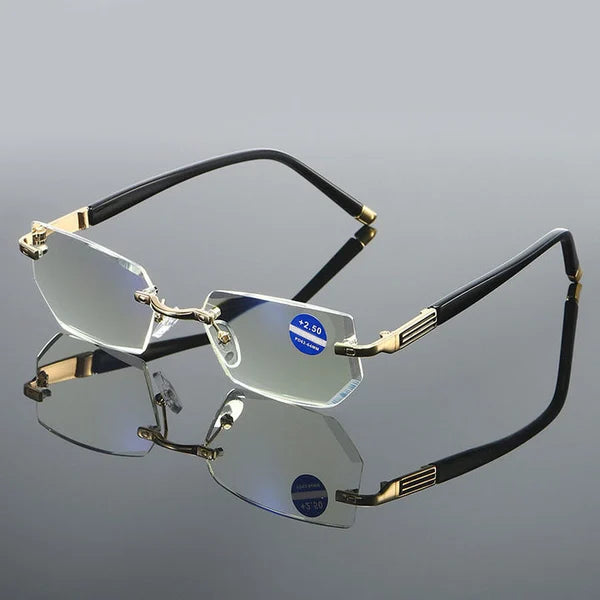SapphireView multifocal reading glasses with blue light filter, durable eyewear, for comprehensive vision correction.