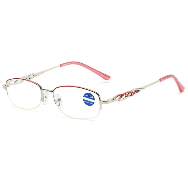 Lightweight, anti-reflective SapphireView multifocal reading glasses with blue light filter for versatile eye protection.