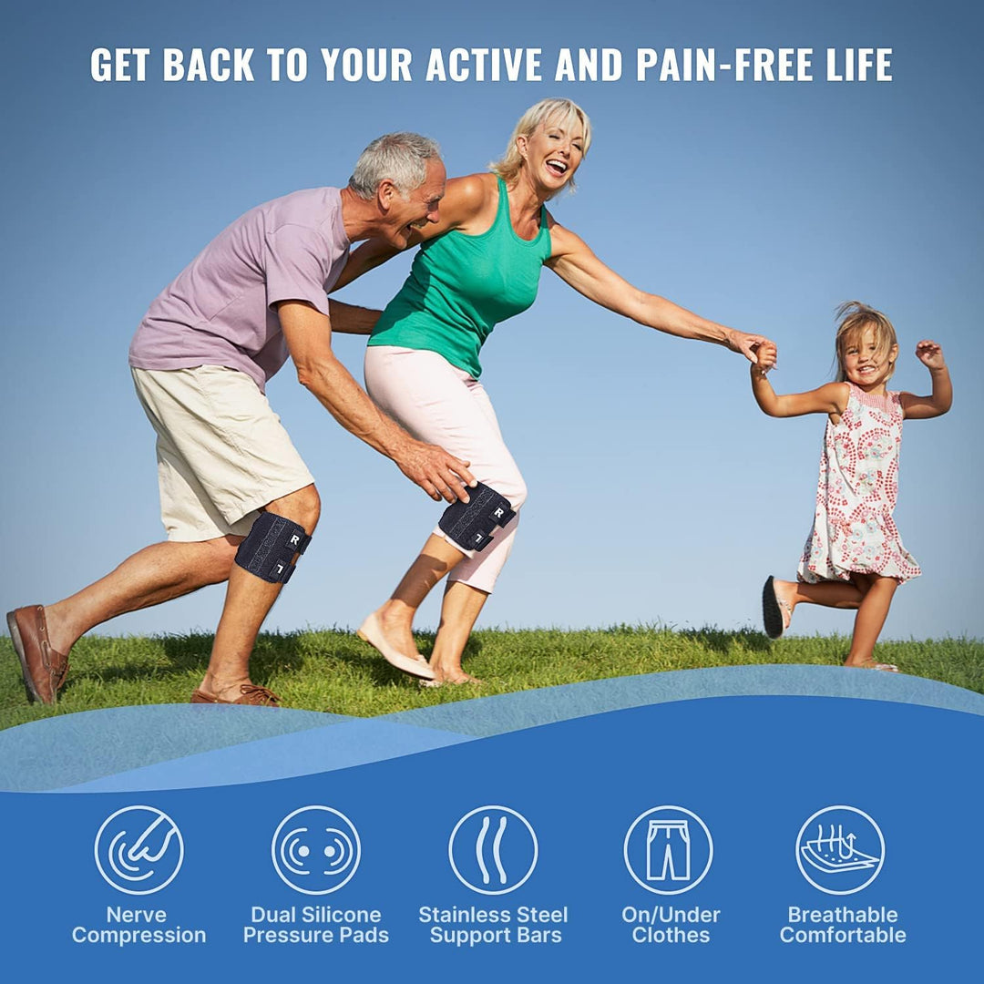 Washable unisex sciatica knee brace designed for comfortable, targeted nerve pain relief and ongoing leg support.