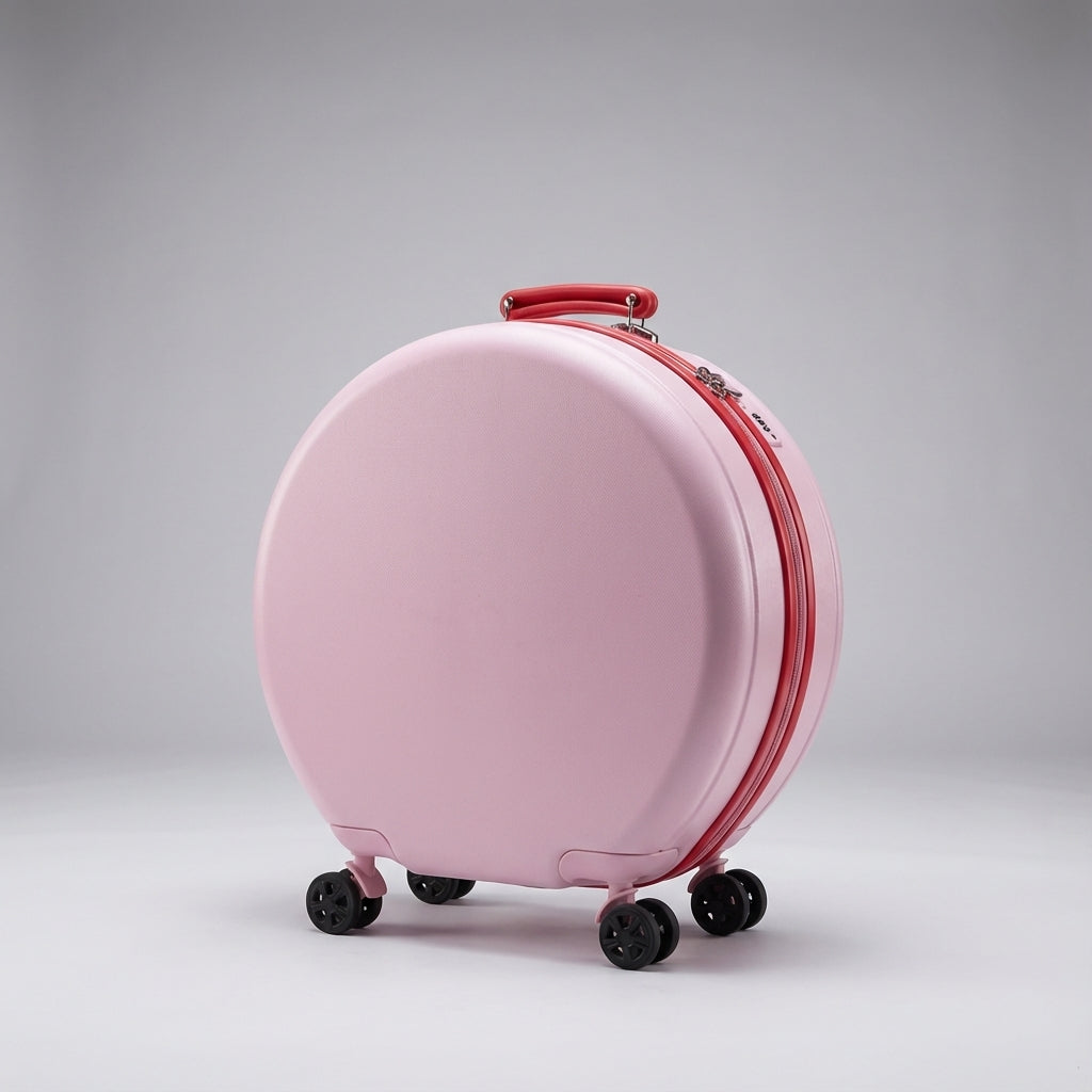 Stylish unisex carry-on luggage. Hard shell, scratch-resistant, and spinner wheels for compact, secure travel.