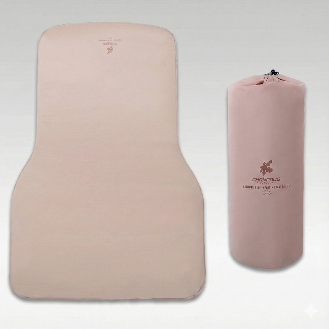 Unisex self-inflating air mattress for SUV camping, portable foam comfort for road trips