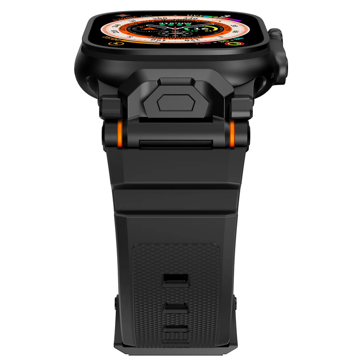 Versatile unisex silicone smartwatch strap, quick-release, durable mecha lugs.