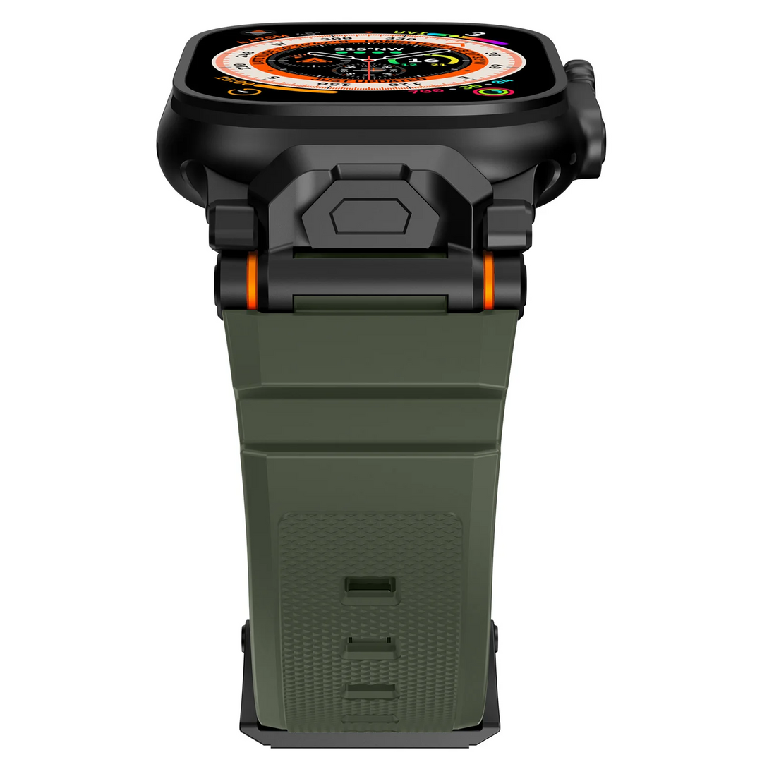 Smartwatch band, unisex, made of durable silicone with quick-release mecha lugs.