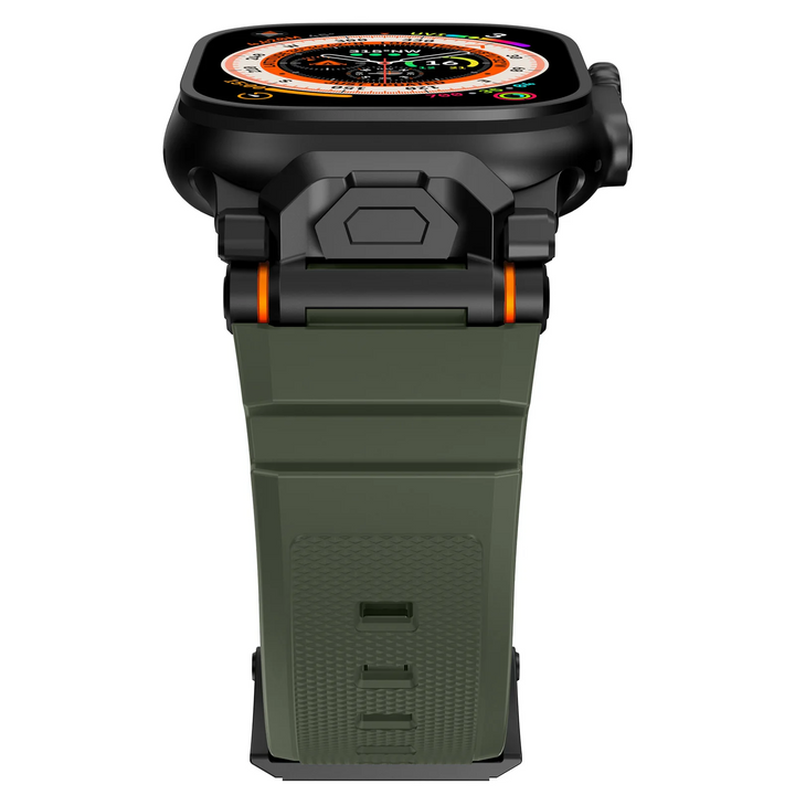Smartwatch band, unisex, made of durable silicone with quick-release mecha lugs.