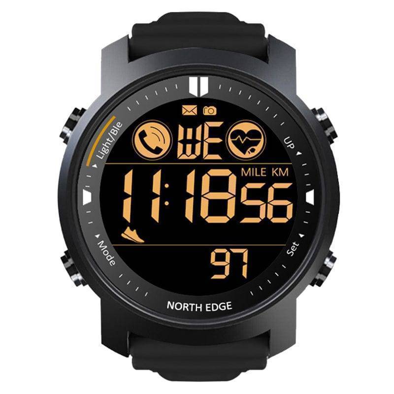 Smartwatch featuring heart rate monitor and digital display, good for fitness tracking, unisex design.