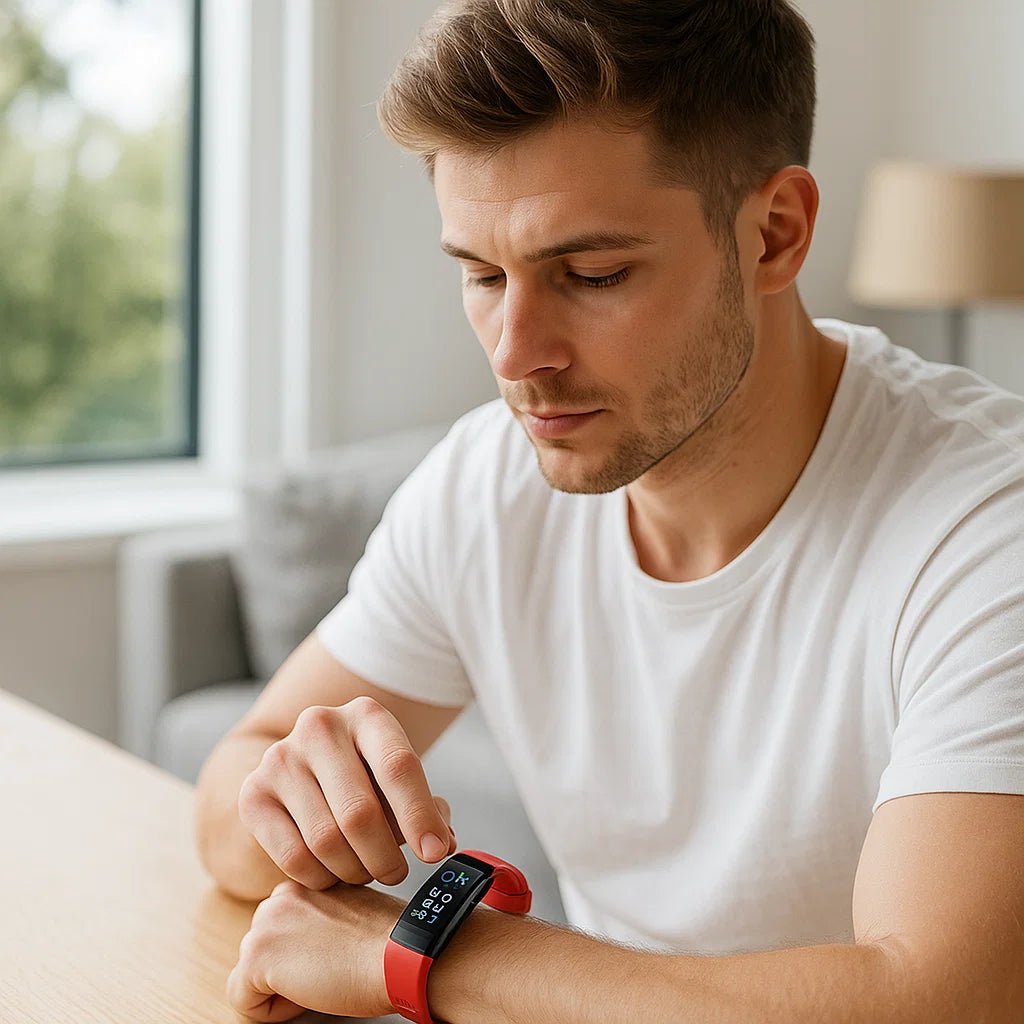 Sleek digital smartwatch for unisex, featuring ECG & blood pressure monitoring.