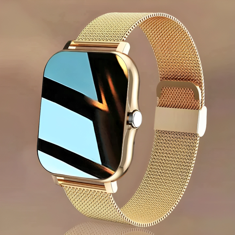 Unisex smart watch fitness tracker with bright digital display, showing time and activity data. Bluetooth calling.