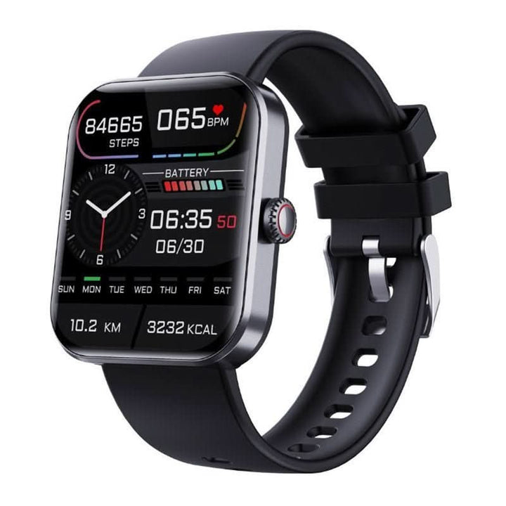 Unisex smartwatch for painless blood glucose monitoring, heart rate, and fitness tracking. Non-invasive diabetes management.