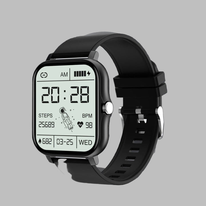 Unisex smartwatch with heart rate & activity tracker, sleep monitor, and smart notifications. Essential wearable tech.