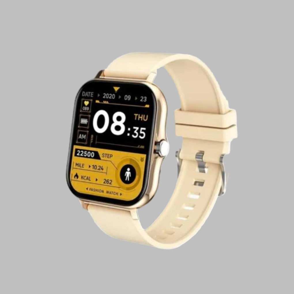 Black unisex smartwatch: Bluetooth fitness tracker, heart rate monitor, & activity tracker for daily health.