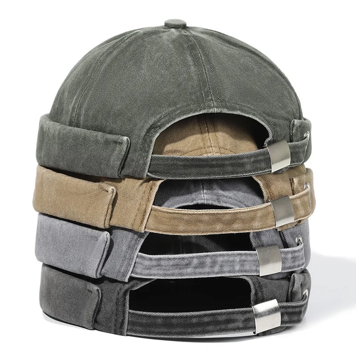 Khaki unisex soft cotton beanie, breathable & adjustable. Ideal for fall fashion and cozy casual wear.