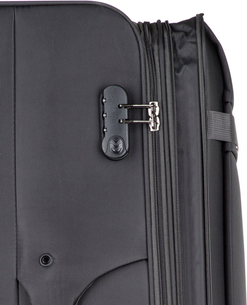 Versatile unisex softshell travel bag, perfect carry-on size with TSA lock & smooth wheels.