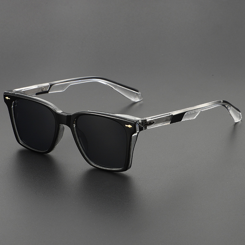 Modern square frame shades with a chic frosted finish, providing full UV protection eyewear.