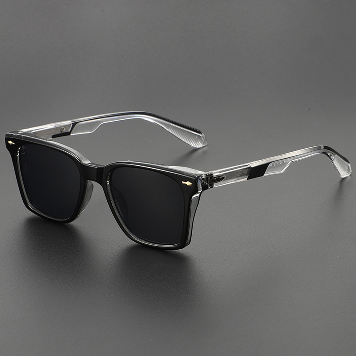 Modern square frame shades with a chic frosted finish, providing full UV protection eyewear.