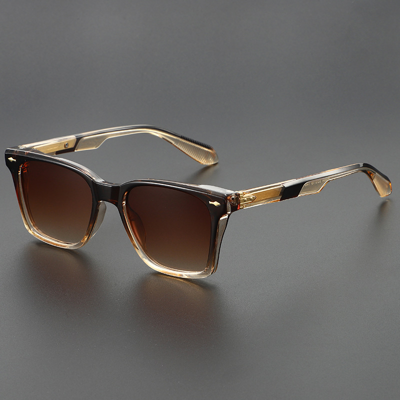 Sleek frosted square sunglasses; a unisex accessory offering glare reduction and UV protection.