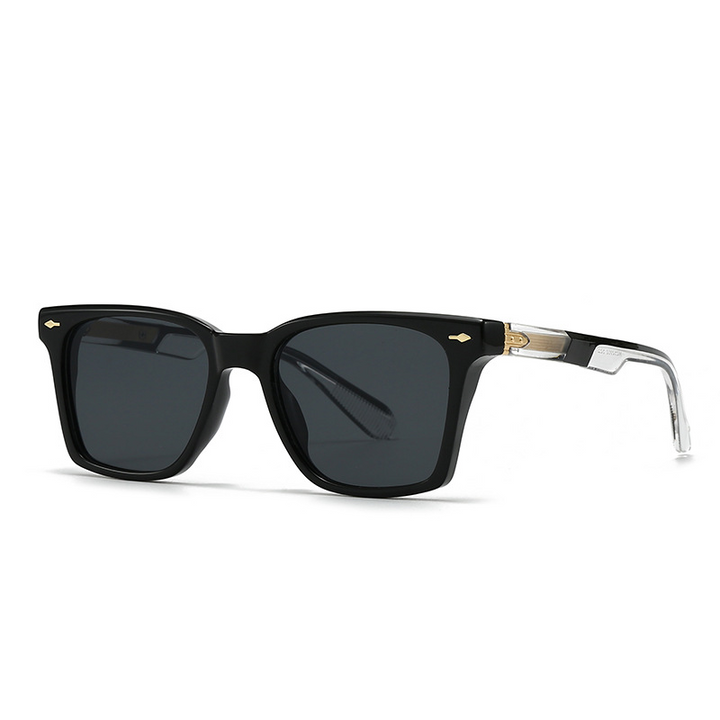Acetate frosted square frame sunglasses, a trendy unisex accessory providing UV protection.