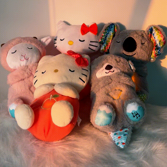 Unisex soothing plush toy with gentle light, perfect calming companion for kids & adults, anxiety relief.