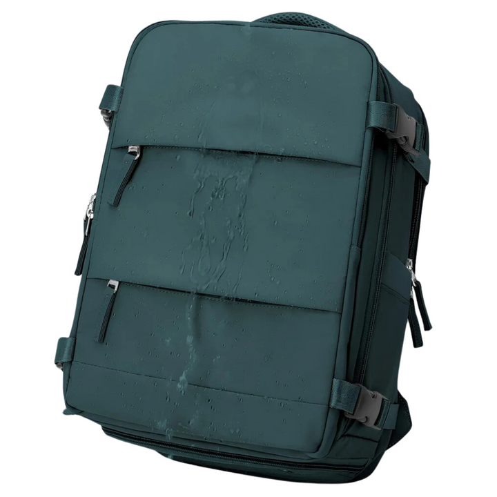 Stylish black unisex travel bag, perfect carry-on for vacation gear & short trips. Effortless mobility.