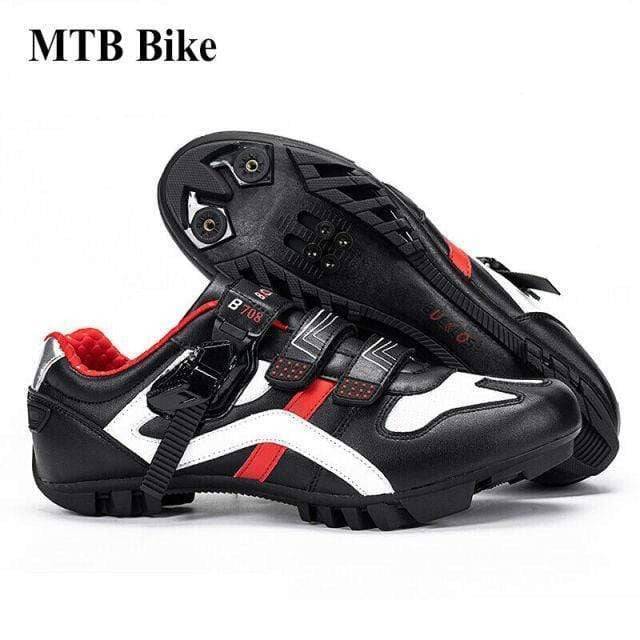 High-performance SPD-SL road bike footwear, blue and black, with a stiff sole for efficient power transfer in cycling