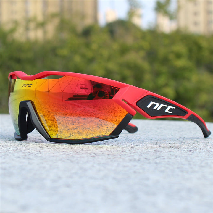 Active sport polarized sunglasses for outdoor use. Unisex eyewear offers glare & UV protection for cycling and running.