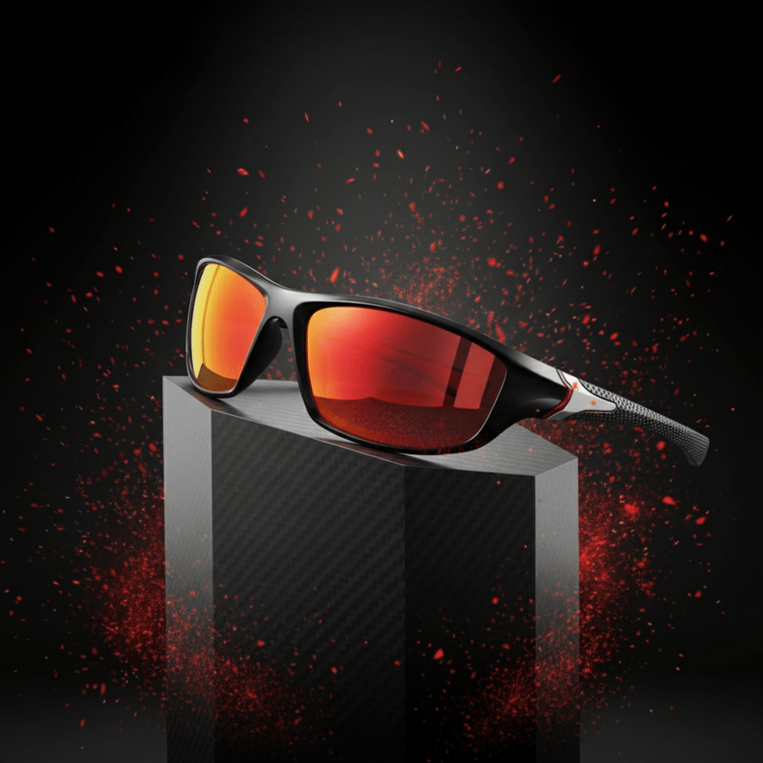 Unisex sports sunglasses, UV400 protection, anti-glare, lightweight for outdoor activities.