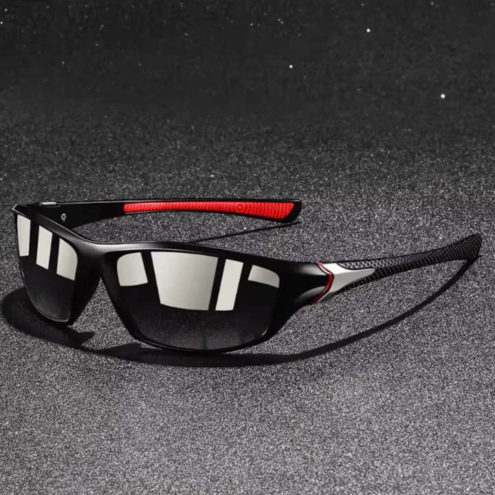 Durable sports sunglasses with UV400 & polarized lenses, lightweight for unisex outdoor use.