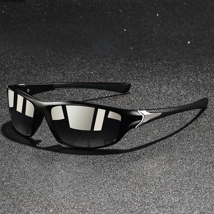 High-performance sports sunglasses, UV400 polarized, anti-glare for active unisex outdoor life.