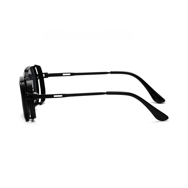 Steampunk retro sunglasses, polarized for superior UV protection, stylish aluminum frame design.