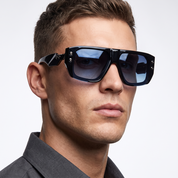 Stylish eyewear, unisex sunglasses with full UV protection; a bold fashion statement.