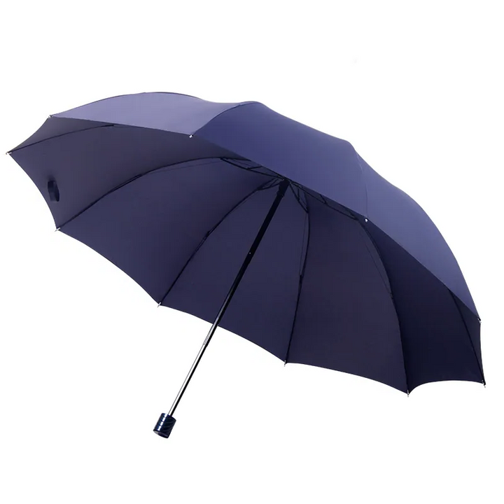 Compact & portable super large folding umbrella. Windproof for heavy rain & strong sun protection.