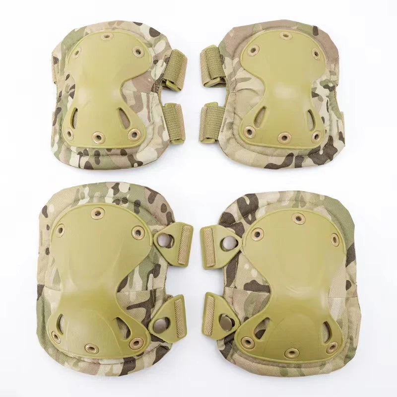 High-performance tactical knee and elbow pads, designed for ultimate protection in outdoor sports
