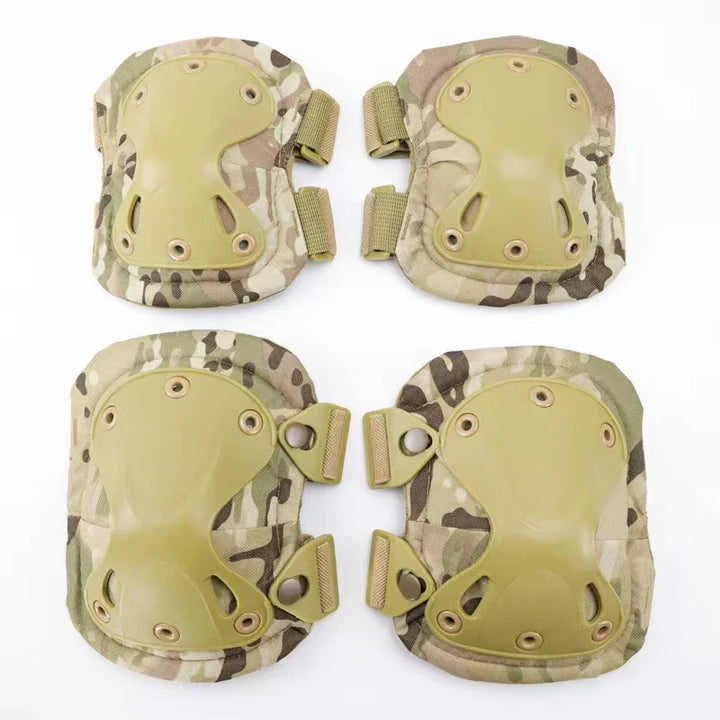 High-performance tactical knee and elbow pads, designed for ultimate protection in outdoor sports