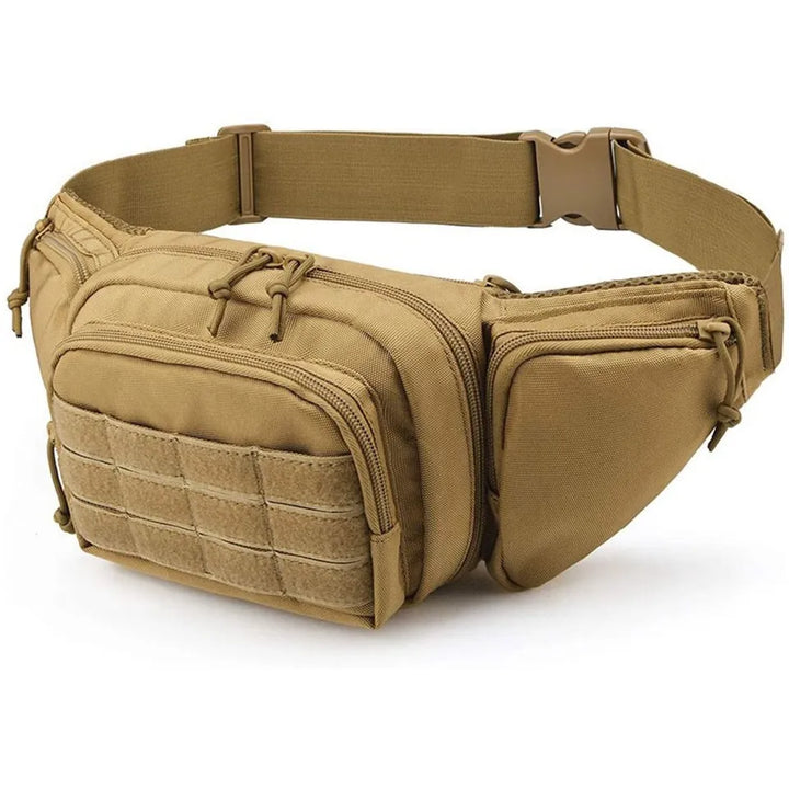 Top-down view of the concealed carry waist pack displaying its compact yet spacious design