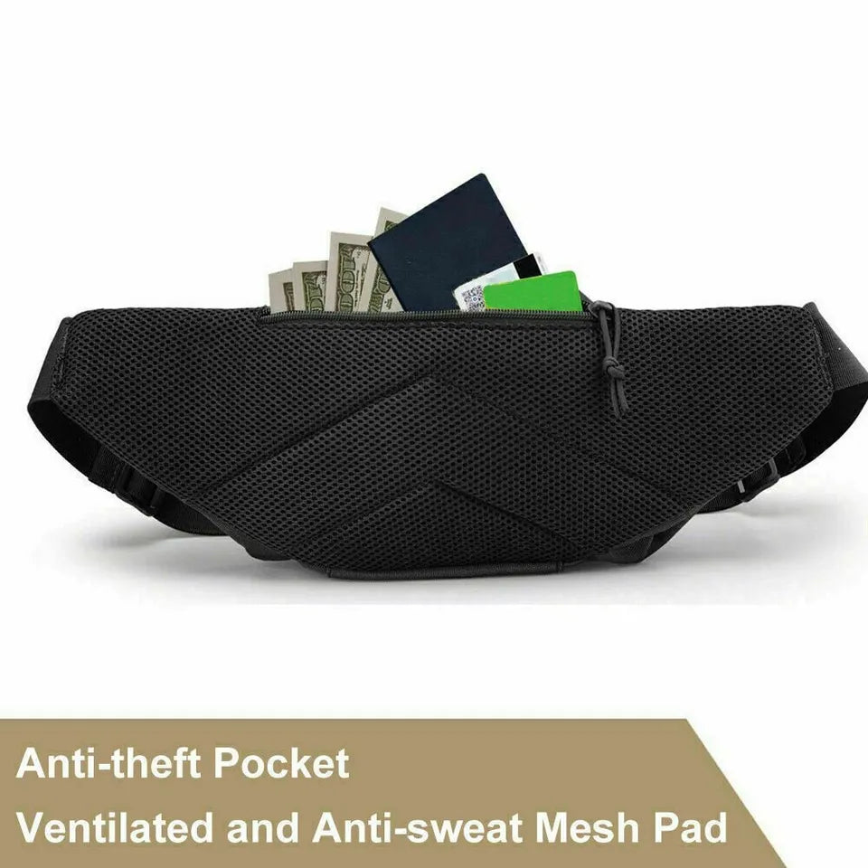 Military style waist pack with holster, ideal for outdoor gear and discreet carry
