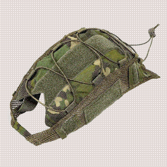 Camouflage tactical helmet cover made of Cordura, ideal military accessory for protection