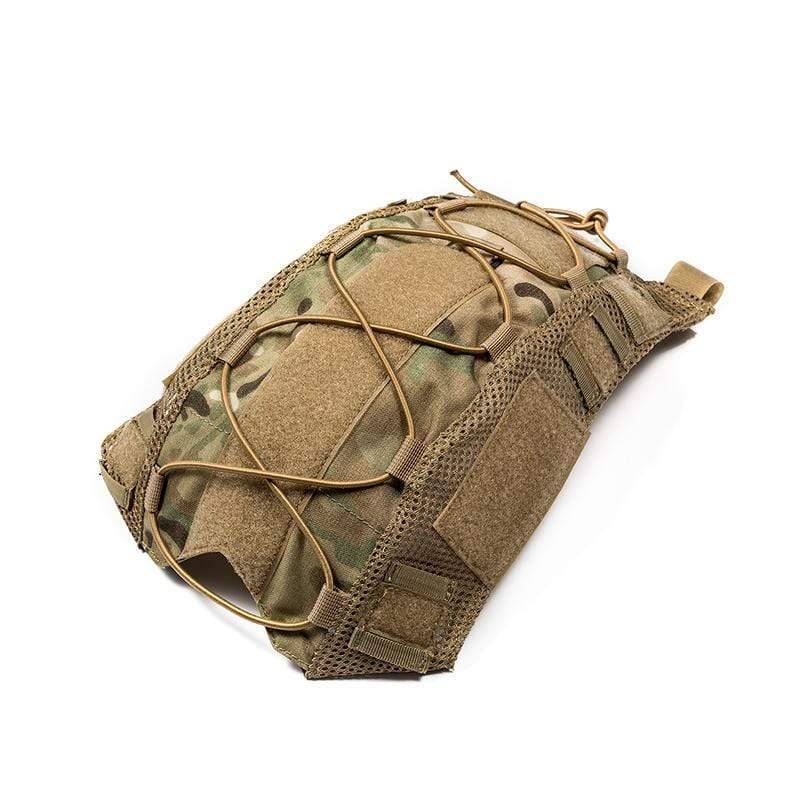 Camouflage tactical helmet cover, unisex, designed to fit standard military helmets