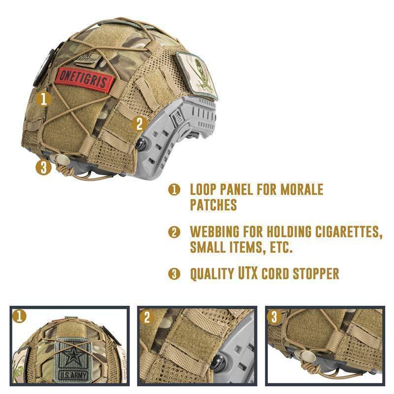 High-quality Cordura tactical helmet cover with hook & loop for military and outdoor use