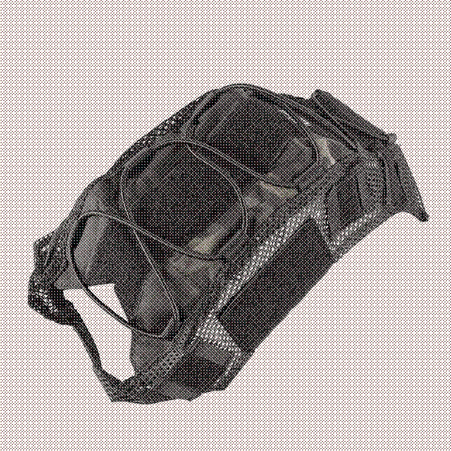 Robust tactical helmet cover for military and survival, featuring MOLLE system in camo