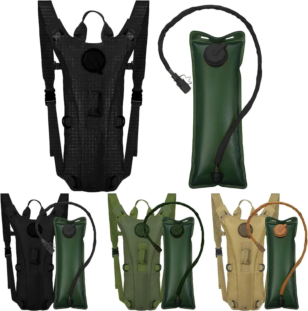 Unisex tactical hydration backpack, 3L water bladder for hiking & cycling, military style outdoor gear