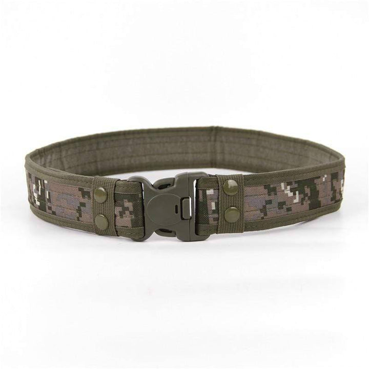 Robust camouflage tactical military nylon belt, perfect for hunting & survival gear, unisex