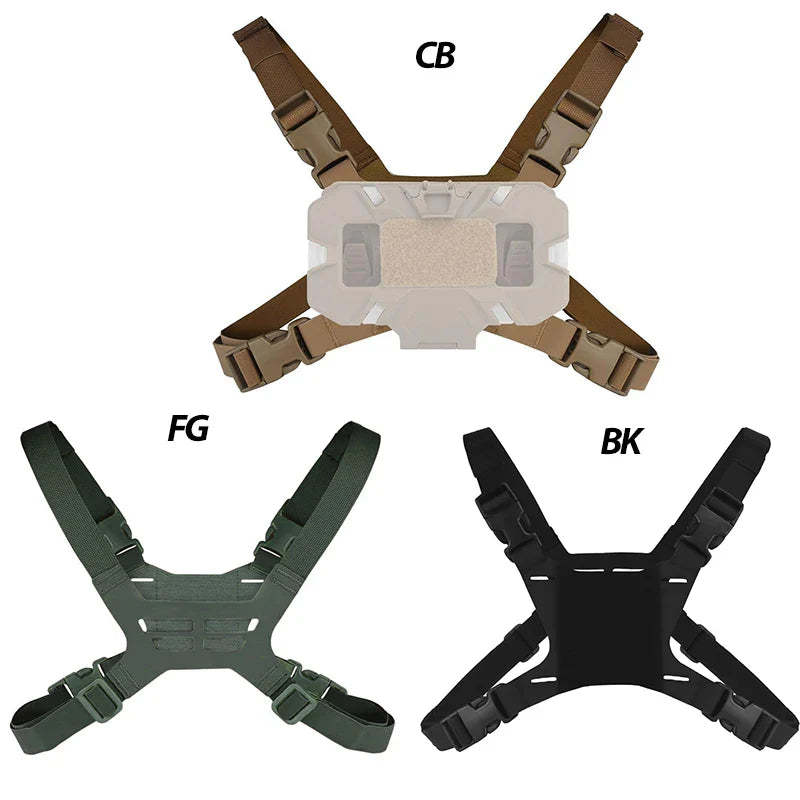 MOLLE compatible phone holder chest mount, hands-free navigation tool