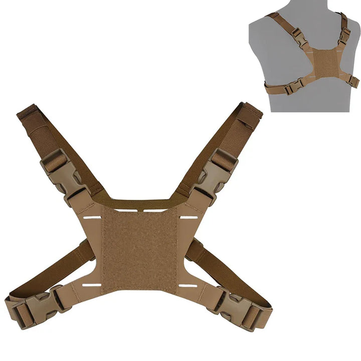Tactical gear phone holder, MOLLE attachable, for hands-free operations