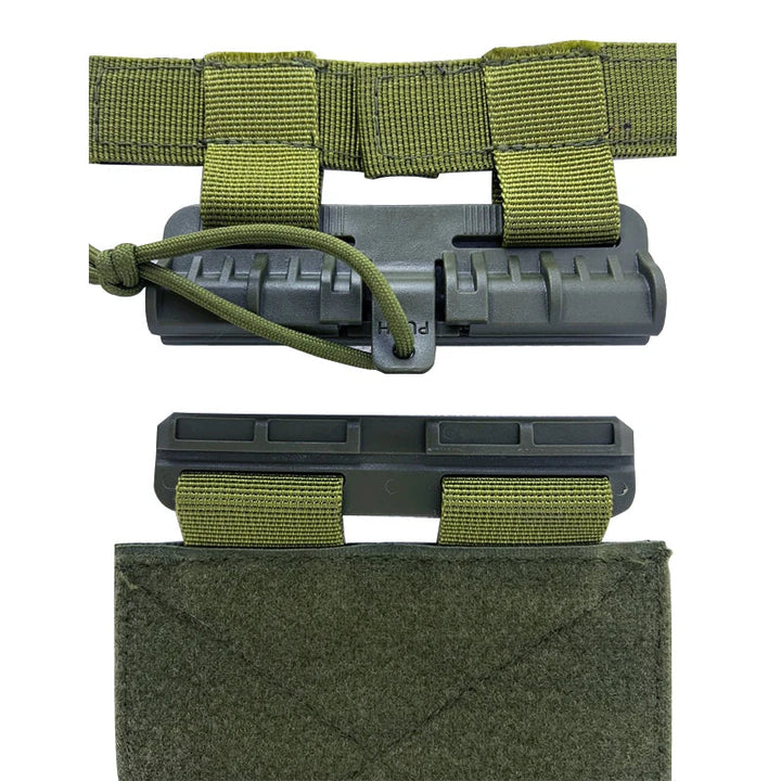 MOLLE compatible quick release buckle, essential vest accessory for outdoor use