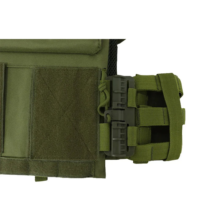 Tactical vest quick release buckle, black nylon, ideal for survival gear