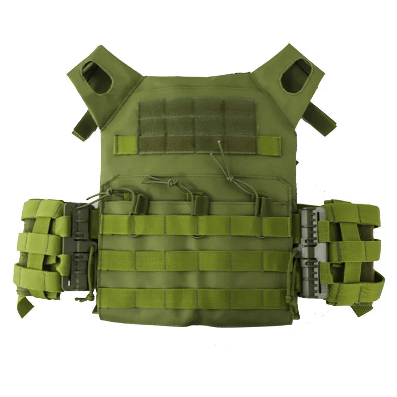 Robust quick release buckle system, MOLLE attachable for tactical applications