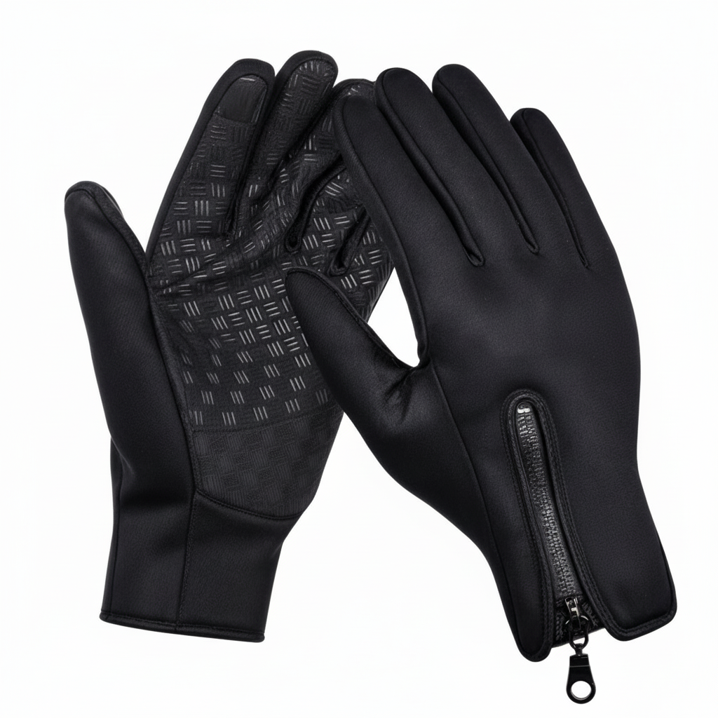 Thermal unisex gloves for winter. Touchscreen compatible, windproof, perfect for cycling & cold weather.
